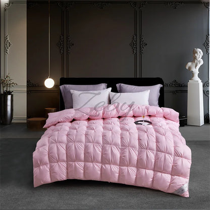 Luxurious White Goose Down Quilt for Ultimate Comfort and Warmth