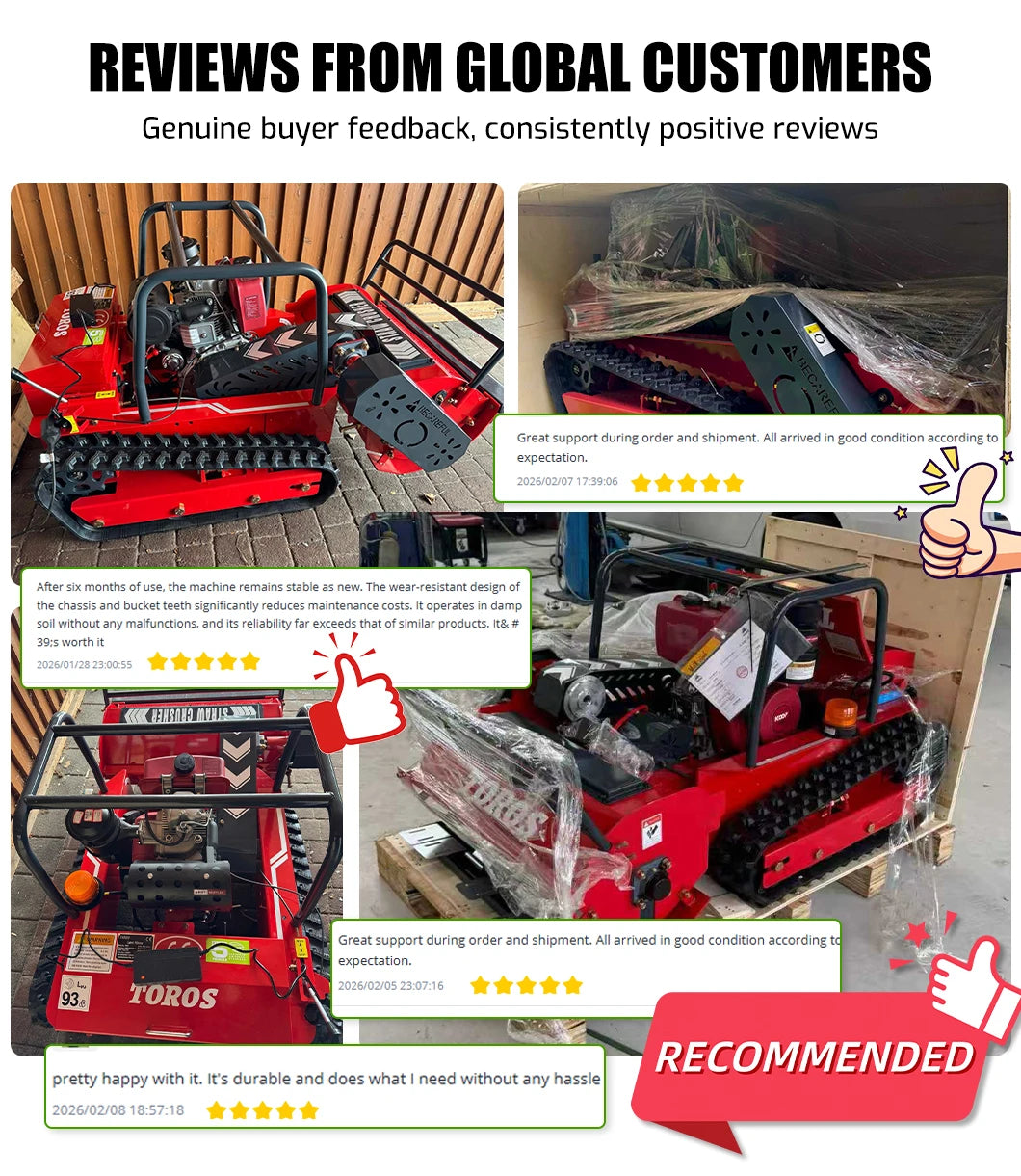 Customized Big Power Diesel Engine Small Robot Grass Cutter Cutting Width 80cm 100cm 120cm Remote Control Crawler Lawn Mower