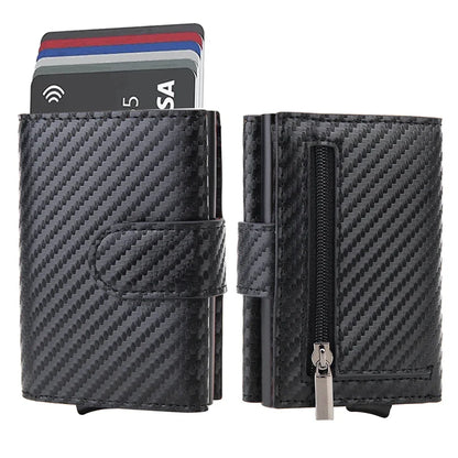 Rfid Genuine Leather Men Wallets Fashion Card Holder Trifold Wallet Money Bags Smart Slim Thin Coin Pocket Wallet Purse
