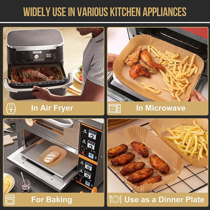 Large Rectangle Air Fryer Disposable Paper Liner — 31 cm