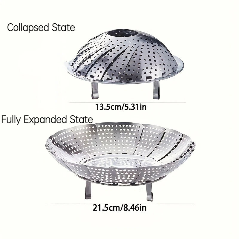 Foldable Stainless Steel Steamer - ShopHub