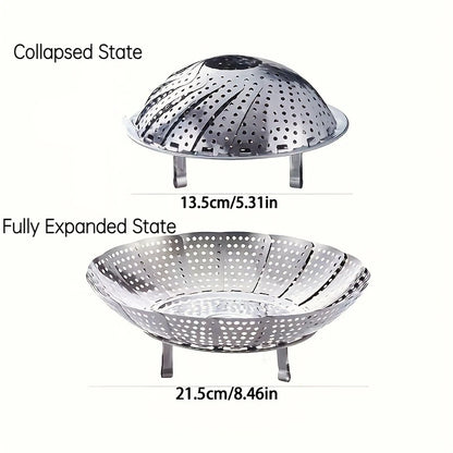 Foldable Stainless Steel Steamer - ShopHub