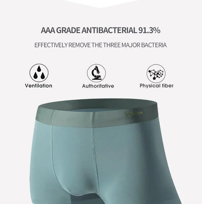 MiiOW 3Pcs Modal Men's Underwear Boxers - Antibacterial Hip Raise Sexy Boxershorts - ShopHub