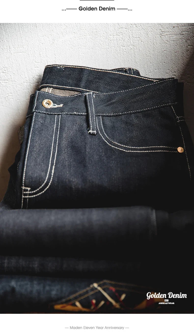Maden Vintage 15oz Embroidered Denim Jeans