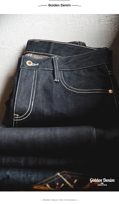 Maden Vintage 15oz Embroidered Denim Jeans