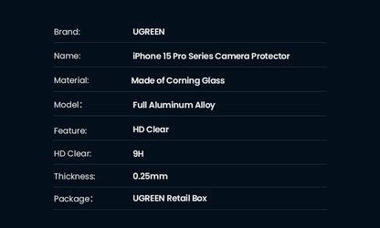 UGREEN Camera Lens Protector for iPhone 17, 16, 15, 14, 13 Pro Max