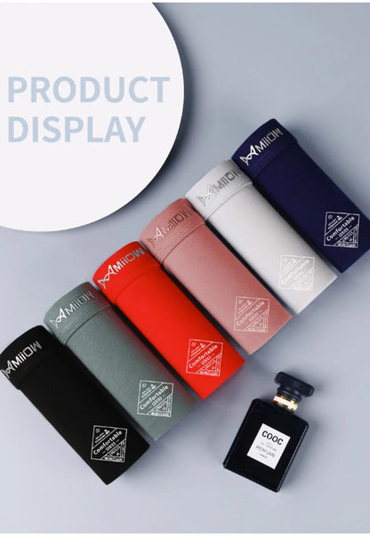 MiiOW Men's Antibacterial Boxer Briefs - 3Pcs Cotton Underwear with Graphene Technology - ShopHub