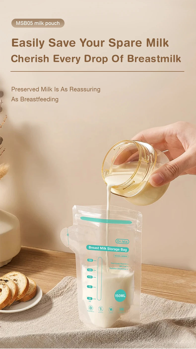 MAMIJOY 10/30/100Pcs 150ML Breast Milk Storage Bags