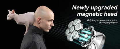 KENSEN 5 in 1 Electric Head Shaver Magnetic 7D Floating Blade