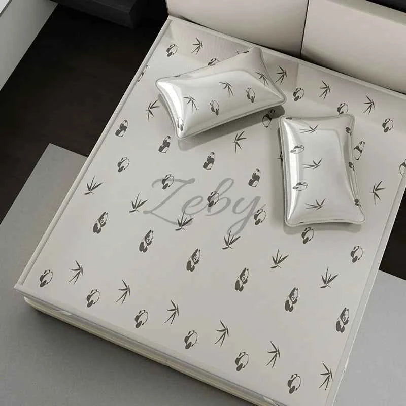 New Cooling Feeling Mattress Cover Summer Foldable Pad Ice Silk Cool Mats Breathable Coolness Bed Mat and Pillowcase 2\3 Pcs Set