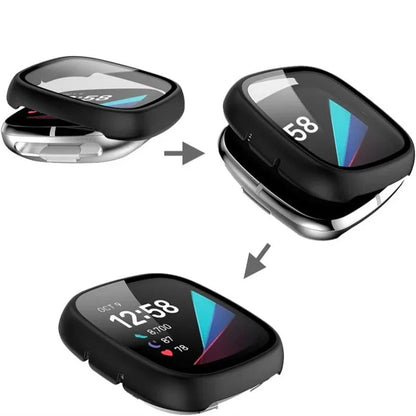 Tempered Glass Case Cover for the Fitbit Versa 3 Habicare