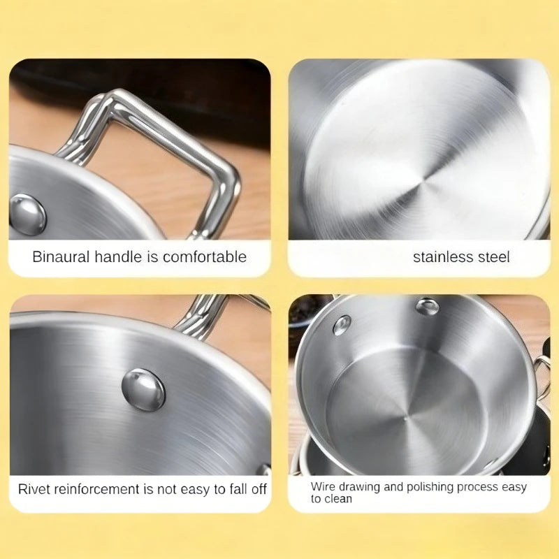 Stainless Steel Noodle Bowl with Handle - Ramen Soup Salad Bowl for Home, Camping, and Picnic - ShopHub