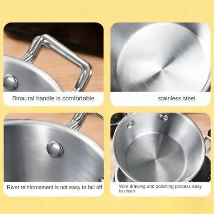 Stainless Steel Noodle Bowl with Handle - Ramen Soup Salad Bowl for Home, Camping, and Picnic - ShopHub