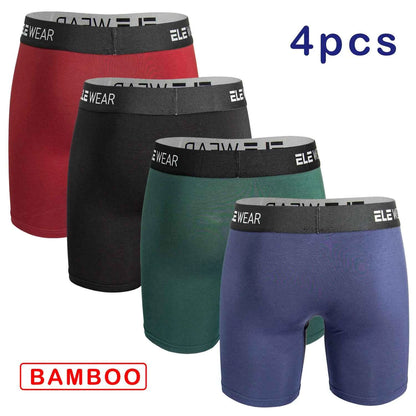 4 Pcs Bamboo Men Underwear - Breathable Boxershorts