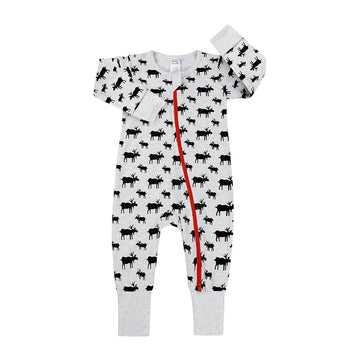 Kids Tales Little Daydream Cotton-Blend Double-Zip Romper