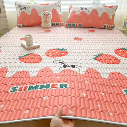 Stay Cool and Comfortable All Summer with Our Premium Cooling Silk Bed Mat Set