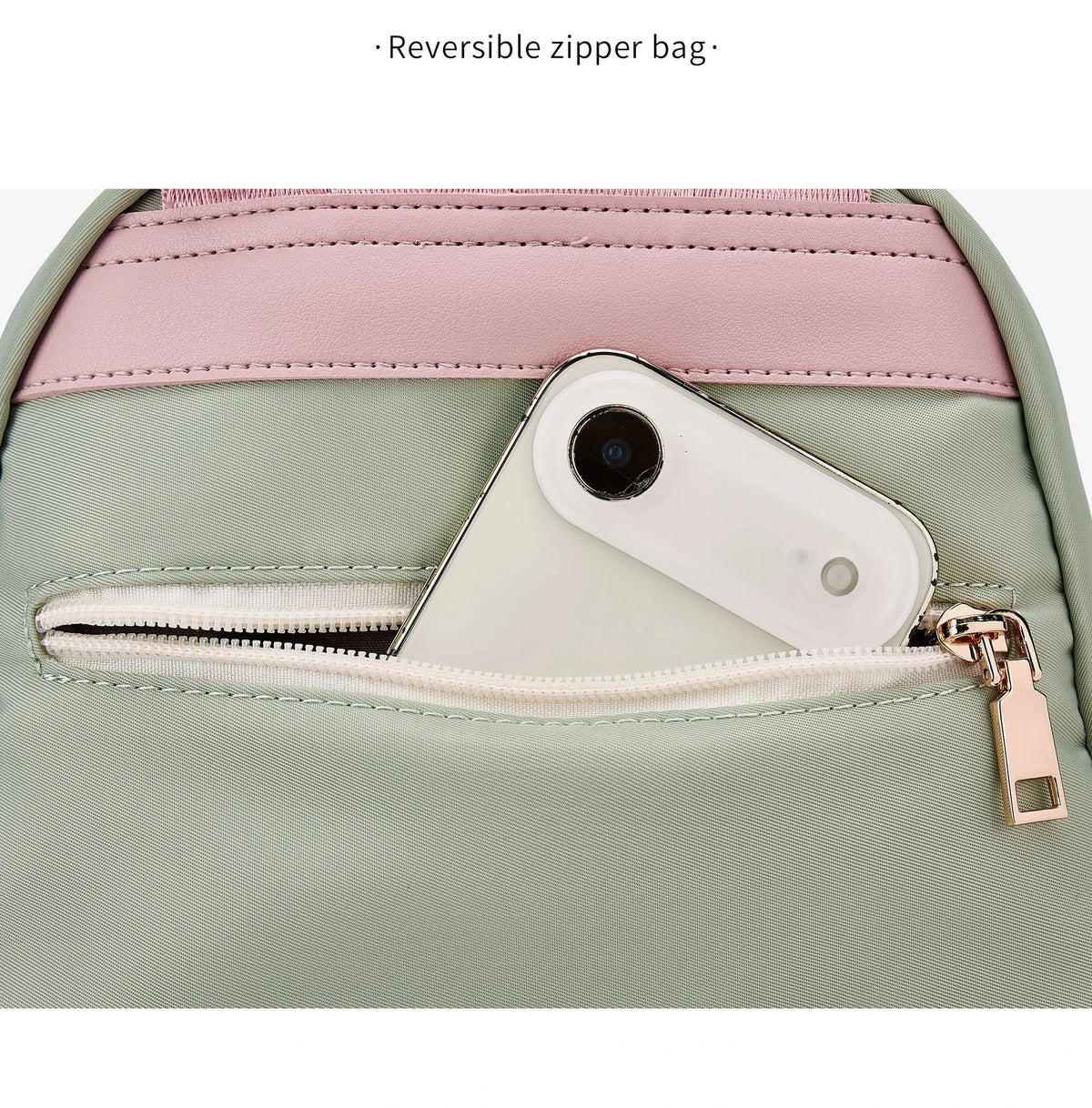 FOXER Women Fabric Backpack Lightweight Travel Shoulder Bag Ladies Multi‑pocket School Bag Casual Daily Female Rucksack
