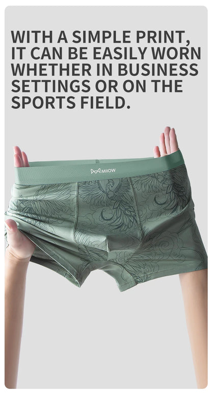 MiiOW Modal Men Underwear - 3Pcs Silky Skin-friendly Breathable Antibacterial Boxers - ShopHub
