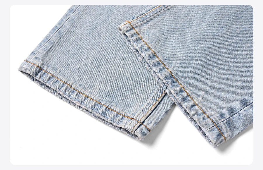 SIMWOOD Loose Straight 13.5oz 100% Cotton Washed Vintage Jeans