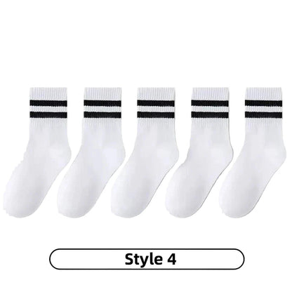 Cotton Sport Socks – 5 Pairs (Ages 3–13) (5 colours available) Habicare