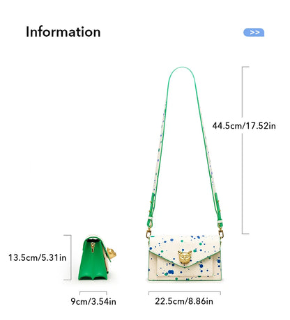 BAFELLI Floral Leather Flap Crossbody Bag