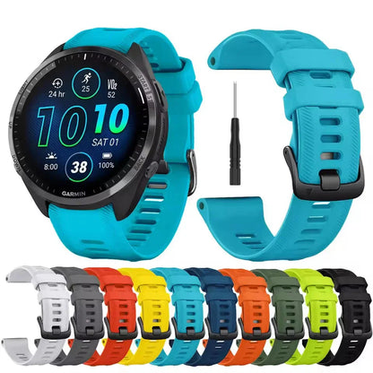 Sports Silicone Strap for the Garmin Forerunner Series - 22mm (10 different colours available) Habicare