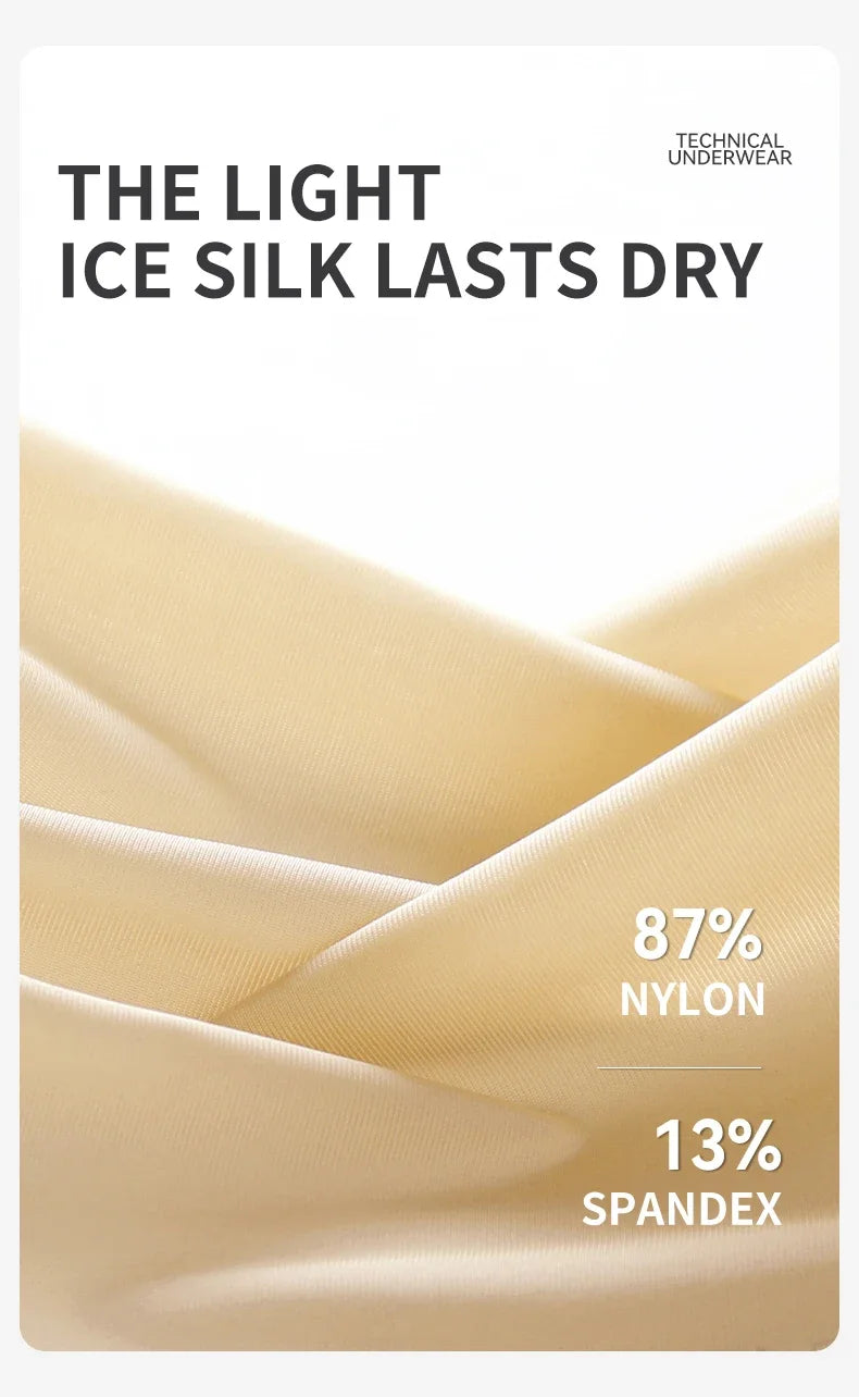 MiiOW Silky Ice Silk Men Boxers - 3Pcs - ShopHub