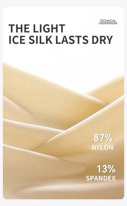 MiiOW Silky Ice Silk Men Boxers - 3Pcs - ShopHub
