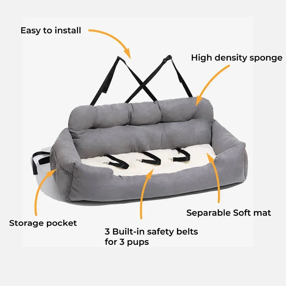 Travel Bolster Dog Car Bed Habicare