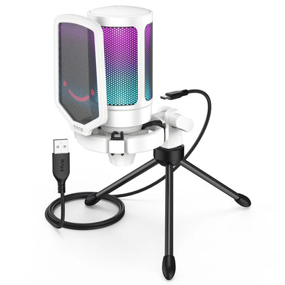 FIFINE USB Gaming Microphone: Elevate Your Streaming Experience with RGB Flair