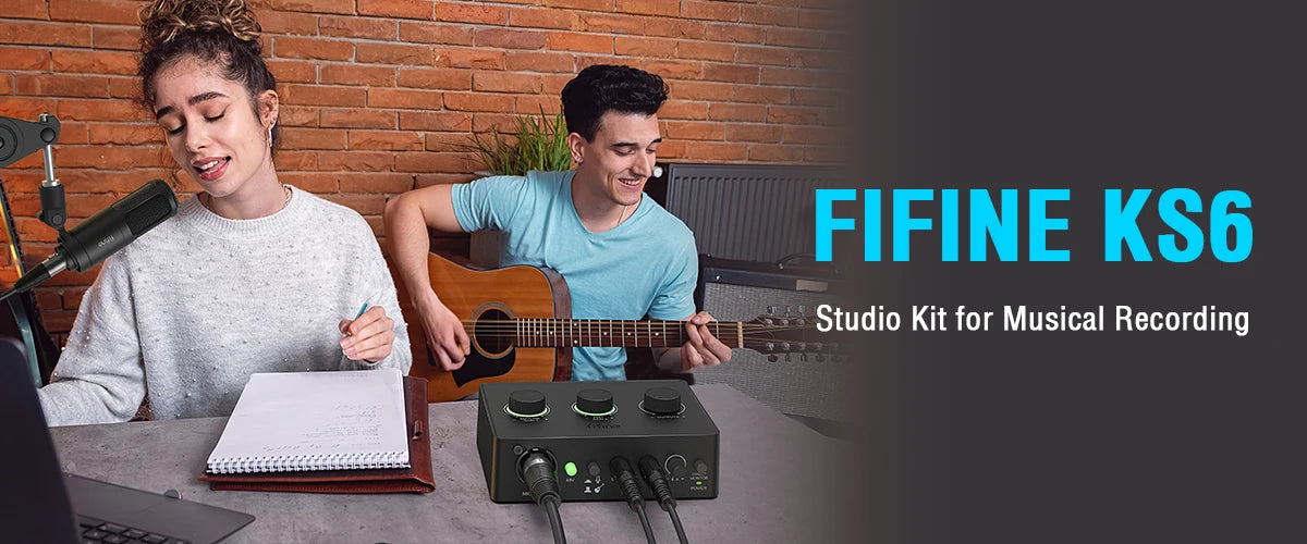 FIFINE Podcast Kit KS6: Elevate Your Audio Game with All-in-One Studio Quality