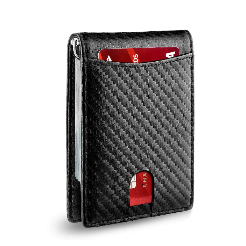 Rfid Credit Card Holder Men Wallets Money Clip Luxury Slim Thin Mini Wallet Male Small Short Purse Minimalist Billfold Vallet