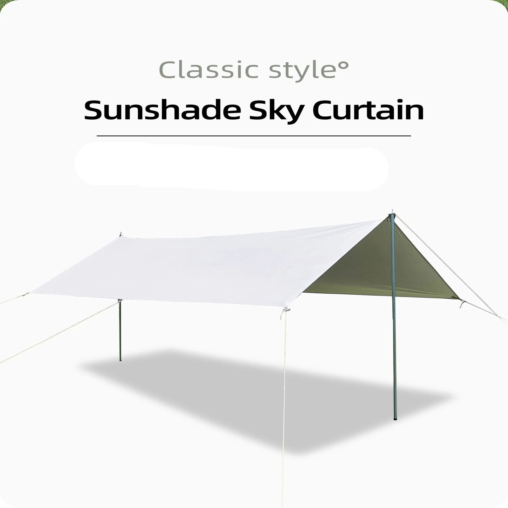 Large Portable Sunshade Tarp with Poles (2 sizes available) Habicare