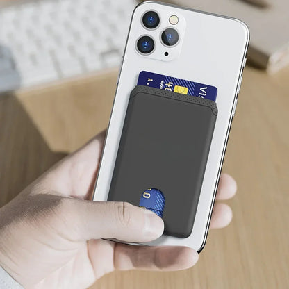 Minimalist Card Holder Sticky Phone Wallet Slim Bank Credit Cardholder Phone Card Case Silicone Compatible for Iphone Android