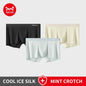 MiiOW Silky Ice Silk Men's Underwear - 3Pcs Antibacterial Seamless Breathable Boxers - ShopHub