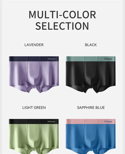 MiiOW Modal Men's Boxer Briefs 3pcs Silky 50S Antibacterial Underwear - ShopHub