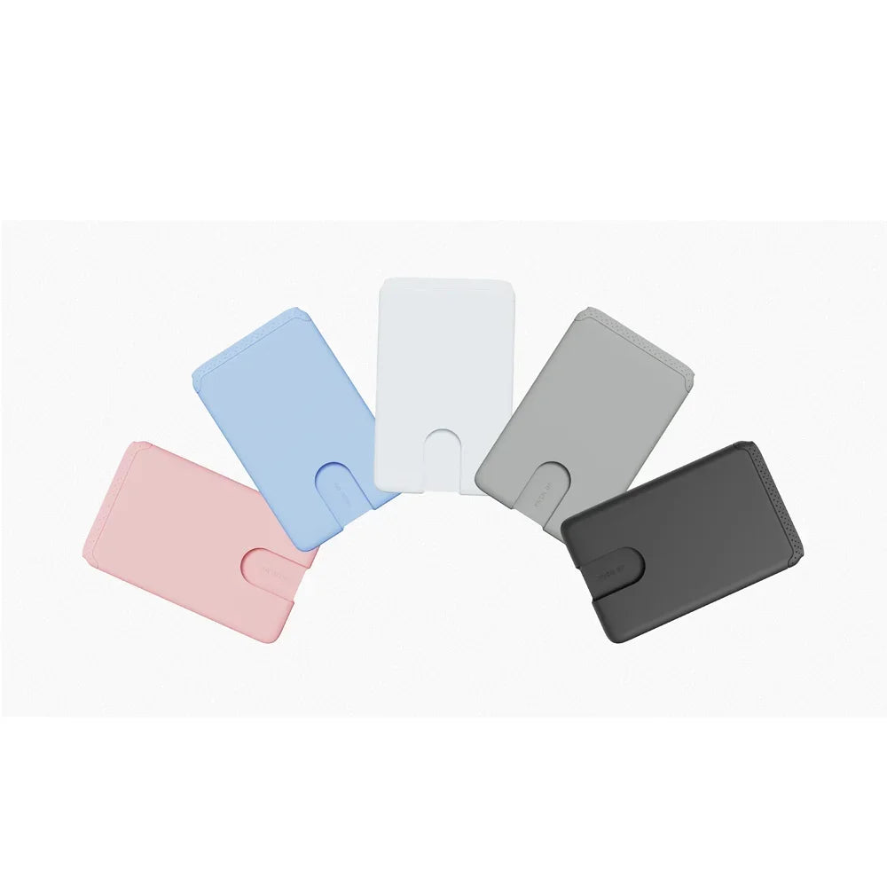 Minimalist Card Holder Sticky Phone Wallet Slim Bank Credit Cardholder Phone Card Case Silicone Compatible for Iphone Android