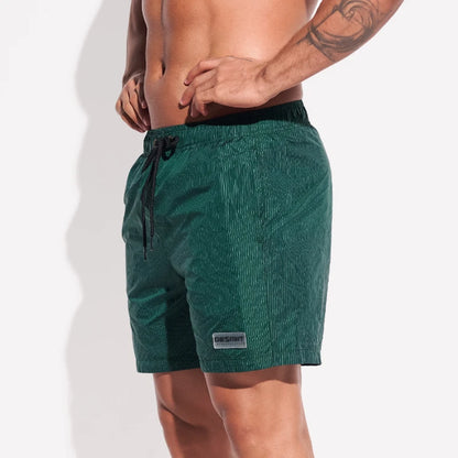 DESMIIT S57 Striped Swim Shorts with Mesh Liner