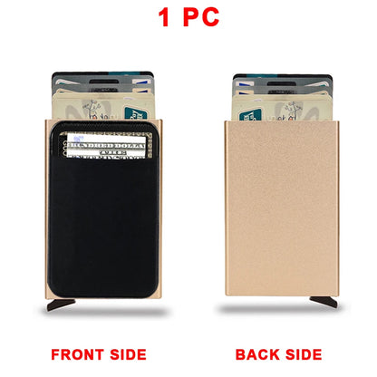 Multi Bank Credit Card Holder Men's Wallet RFID Business Anti-theft Slim Thin Wallet Men Money Card Bag Male Purses Walet Fo Men