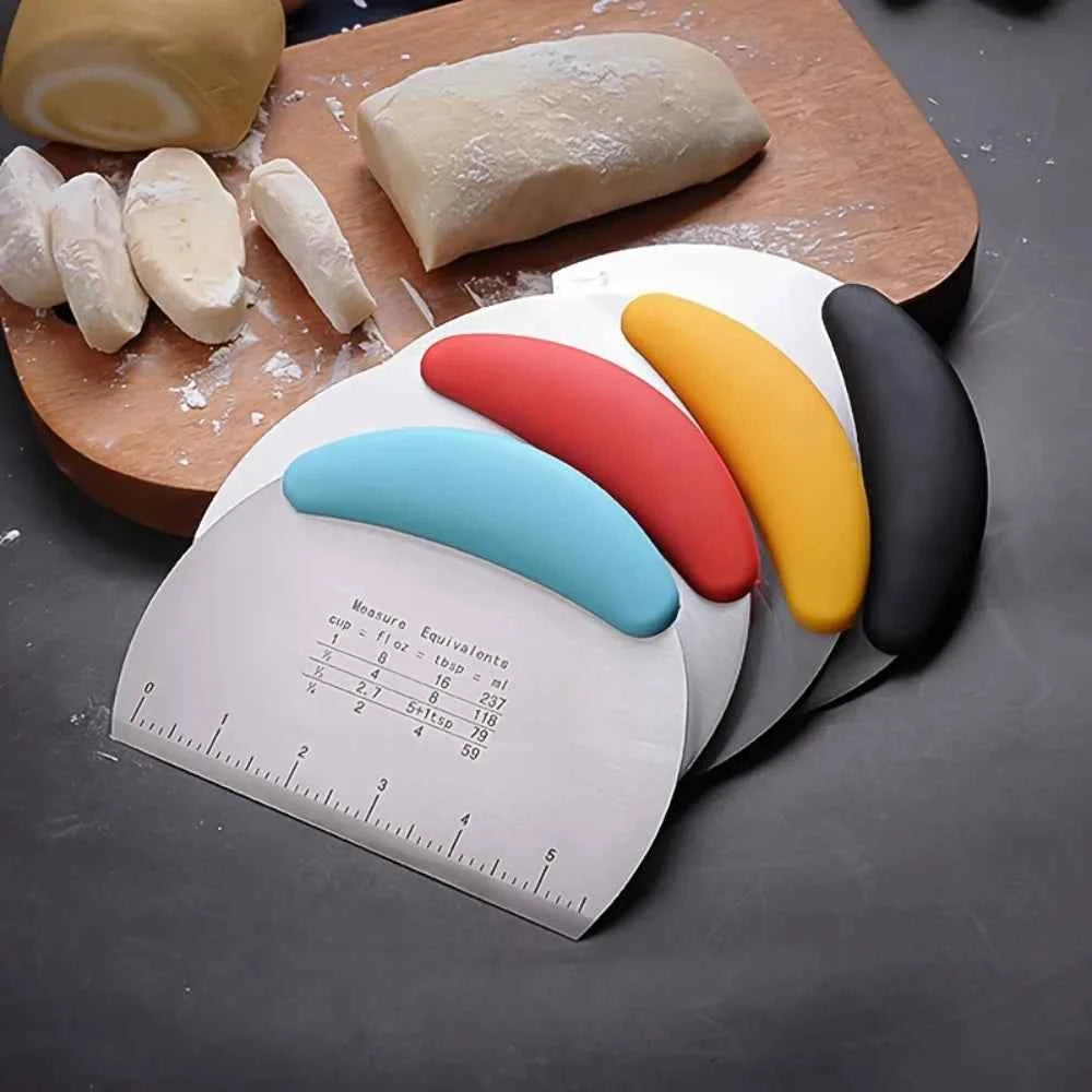 Stainless Steel Dough Scraper Cutter, Pastry Food Chopper Tool for Baking Bread Dough, Kitchen Utensil