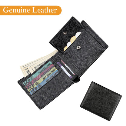 Premium Genuine Cow Leather Bifold Wallet