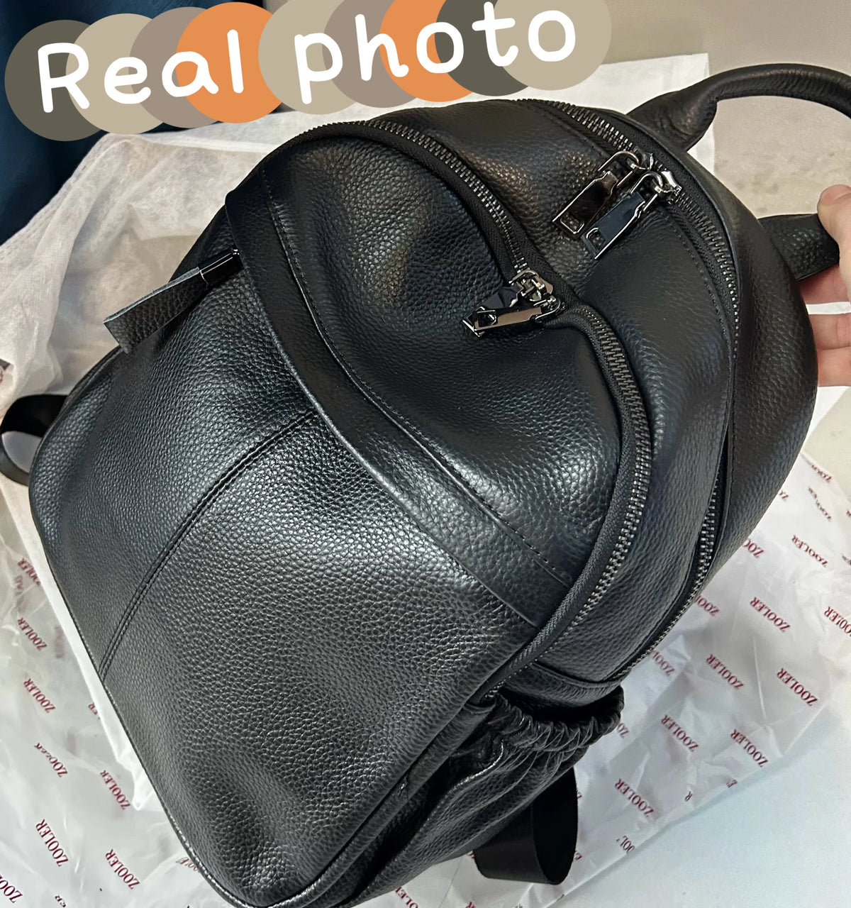 ZOOLER First Layer Genuine Leather Women Leather Backpack Black Travel Computer School Bags College Girl Hot#SC1728