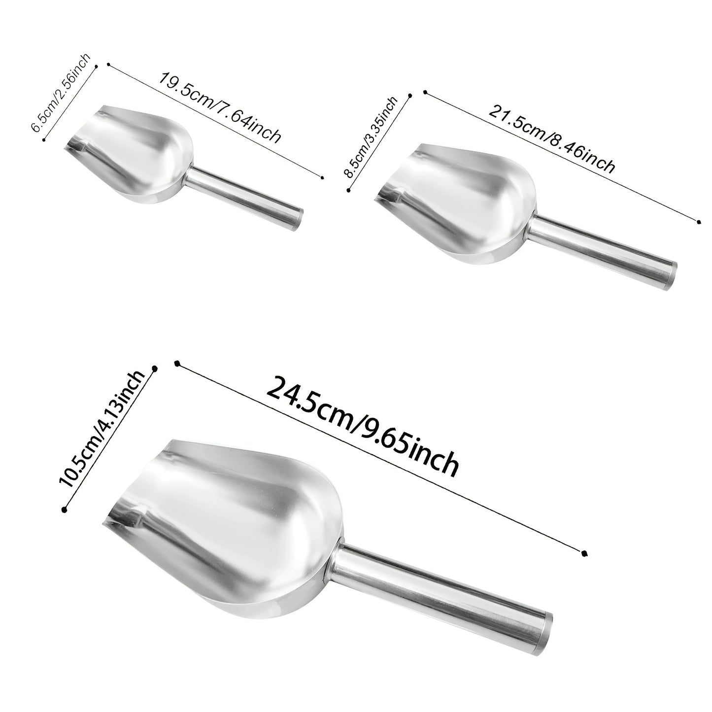 3PC Stainless Steel Scoop Set - ShopHub