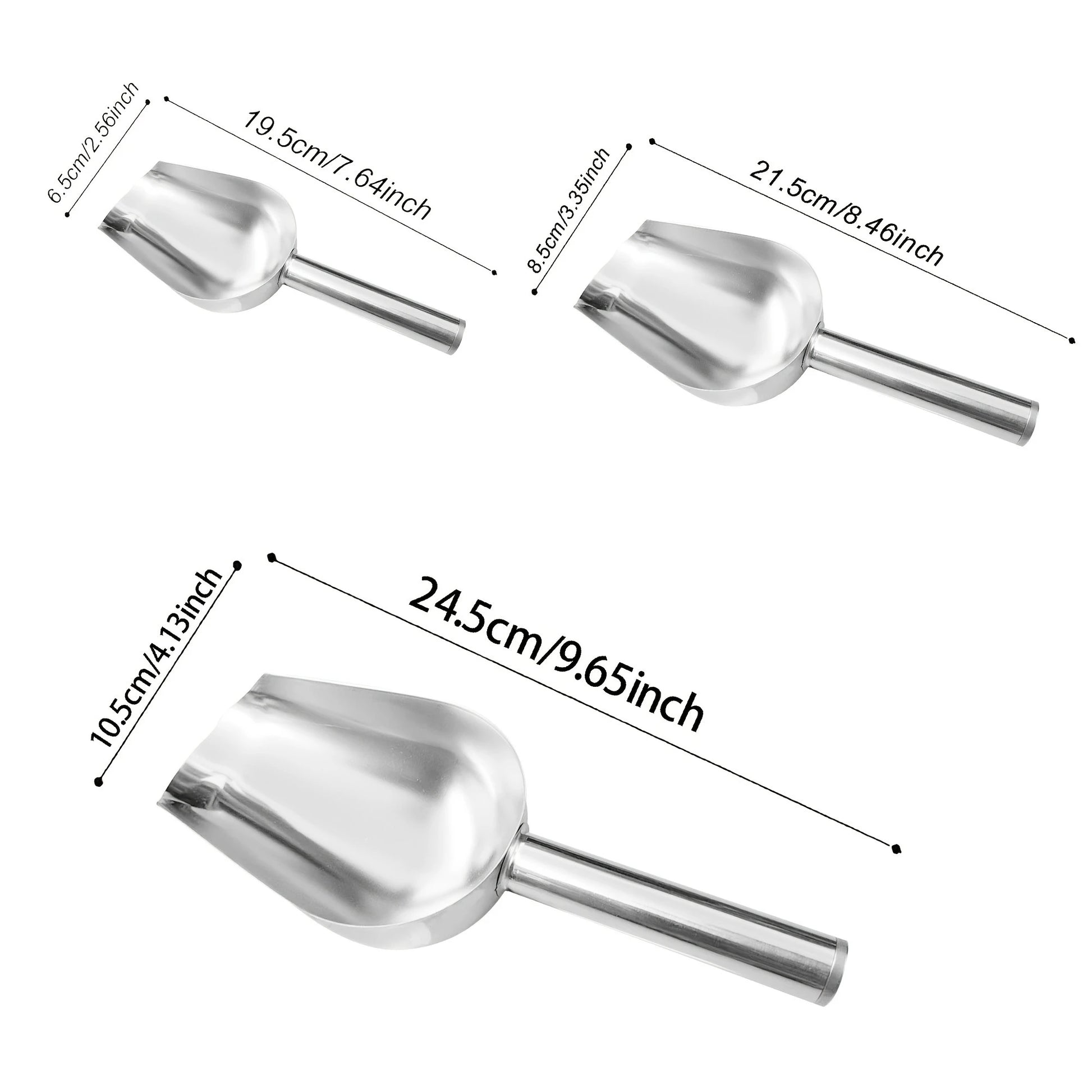 3PC Stainless Steel Scoop Set - ShopHub