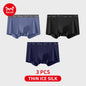 MiiOW Ice Silk Men Underwear - 3Pcs Ultra-thin Breathable Antibacterial Boxer Shorts - ShopHub
