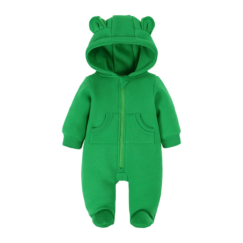 Kids Tales Little Bear Cotton-Blend Zip Baby Romper