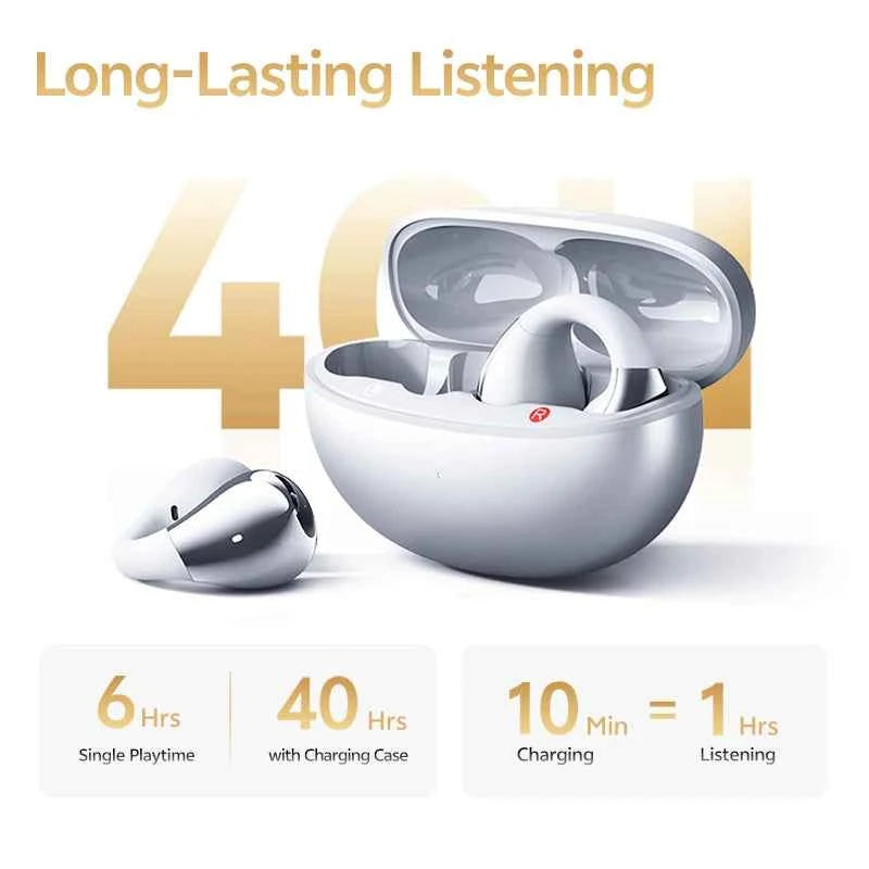 QCY C30S Open Ear Bluetooth Headphones with LDAC Wireless Technology and 40H Playtime