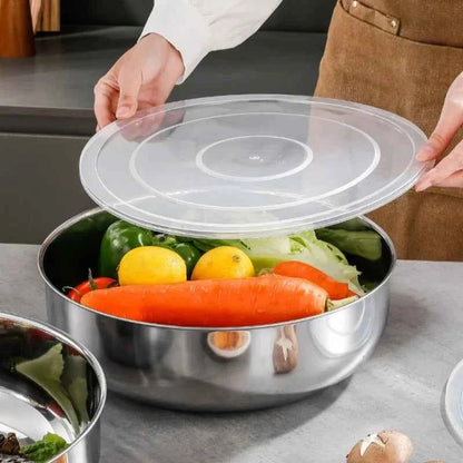 Large Stainless Steel Mixing Bowls, Rust Resistant, for Dough Kneading, Pasta Making, Vegetable Washing, Soups Kitchen Utensil
