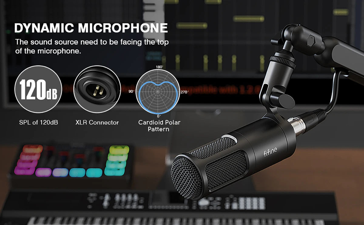 FIFINE XLR Dynamic Microphone K669D