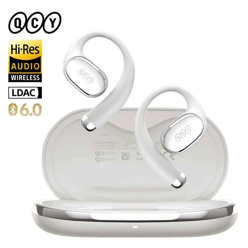 QCY Crossky R70 Wireless Headphones - Hi-Res Open-Ear Bluetooth 6.0 Earhooks with Bass Boost